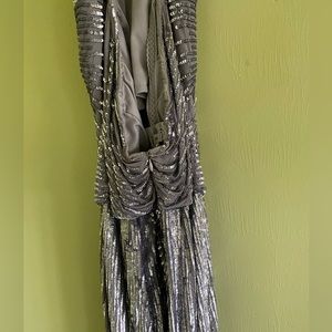 Vintage Stenay Gray Grey Charcoal Halter Dress